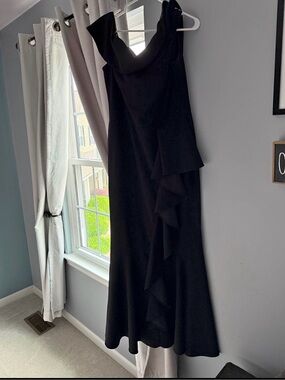 Black Ruffle-Trim Dress